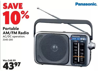 Home Hardware Portable am/fm radio offer