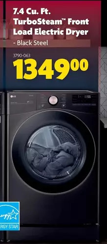 Home Hardware 7.4 cu. ft. turbosteam front load electric dryer offer