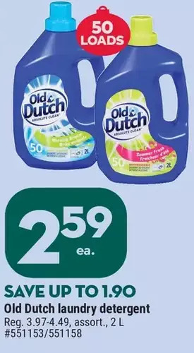 Giant Tiger Old dutch laundry detergent offer