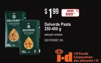 Independent Grocer Delverde pasta offer