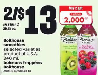 Independent Grocer Bolthouse smoothies offer