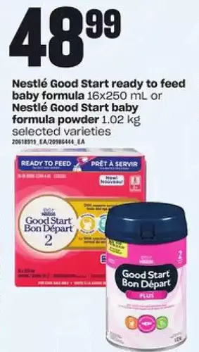 Independent Grocer Nestlé good start ready to feed baby formula or nestlé good start baby formula powder offer