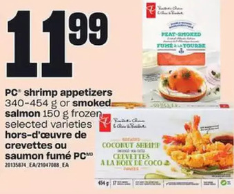 Valu-mart Pc shrimp appetizers or smoked salmon offer