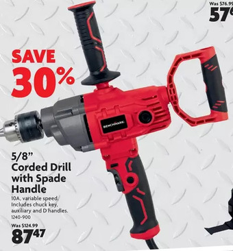 Home Hardware 5/8" corded drill with spade handle offer