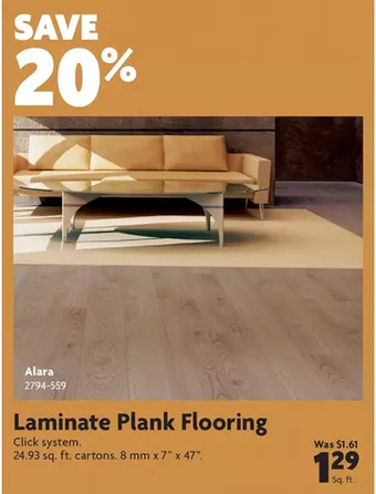 Home Hardware Laminate plank flooring offer