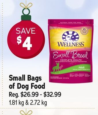 Ren’s Pets Depot Wellness small bags of dog food offer