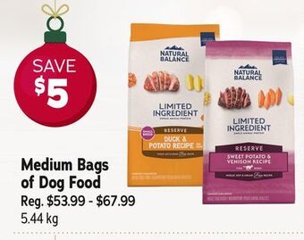 Ren’s Pets Depot Natural balance medium bags of dog food offer