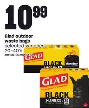 Loblaws Glad outdoor waste bags offer