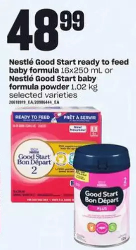 Loblaws Nestle good start ready to feed baby formula or nestle good start baby formula powder offer