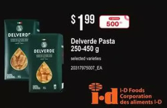 Loblaws Delverde pasta offer