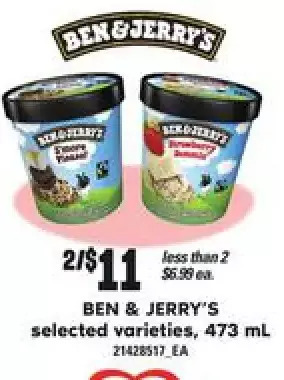 Loblaws Ben & jerry's offer