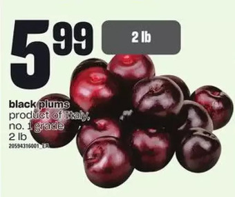 Loblaws Black plums offer