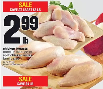 Zehrs Markets Chicken breasts or split chicken wings offer