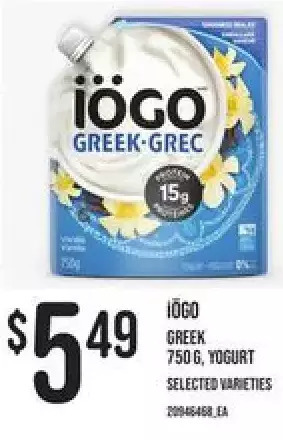 Zehrs Markets Iogo greek yogurt offer