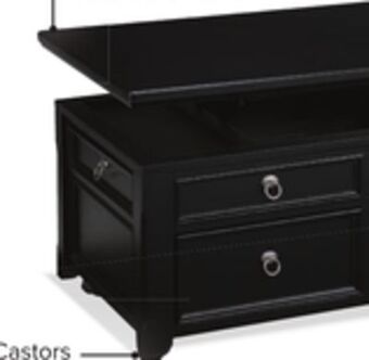 Leon's Turner lift-top coffee table - black offer