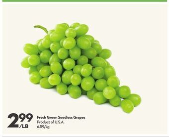 Longo's Fresh green seedless grapes offer