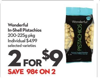 Longo's Wonderful in-shell pistachios offer