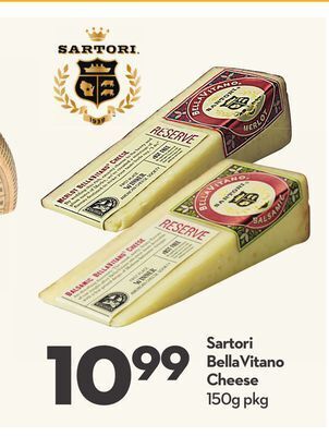 Longo's Sartori bellavitano cheese offer