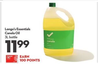 Longo's Longo's essentials canola oil offer