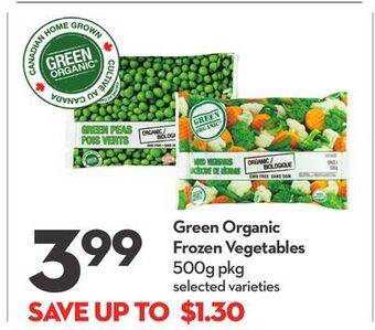 Longo's Green organic frozen vegetables offer
