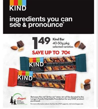 Longo's Kind bar offer