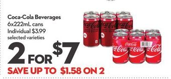 Longo's Coca-cola beverages offer