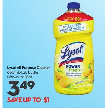 Longo's Lysol all purpose cleaner offer