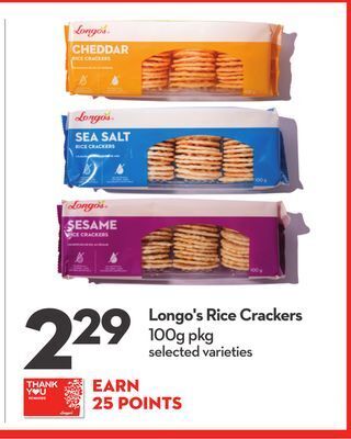 Longo's Longo's rice crackers offer