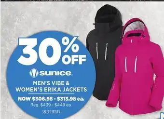 Sporting Life Sunice men's vibe & women's erika jackets offer