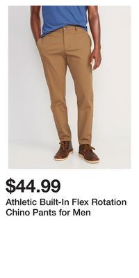 Old Navy Athletic built-in flex rotation chino pants for men offer