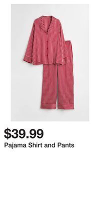 H&M Pajama shirt and pants offer