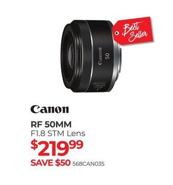 Henry's Canon rf 50mm f1.8 stm lens offer