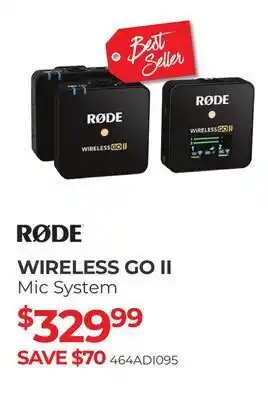 Henry's Wireless go ii mic system offer