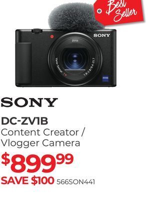 Henry's Sony dc-zv1b content creator / vlogger camera offer