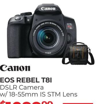 Henry's Eos rebel t8i dslr camera w/ 18-55mm is stm lens offer