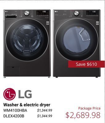 Canadian Appliance Source Lg washer & electric dryer offer