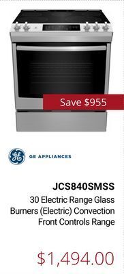 Canadian Appliance Source Ge 30 electric range glass burners (electric) convection front controls range offer