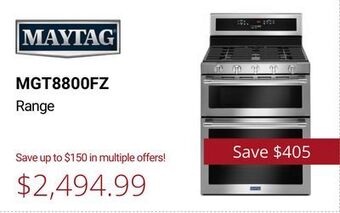 Canadian Appliance Source Maytag range offer