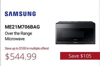 Canadian Appliance Source Samsung over the range microwave offer