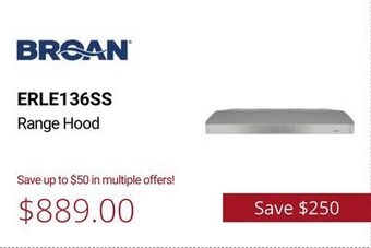 Canadian Appliance Source Broan range hood offer