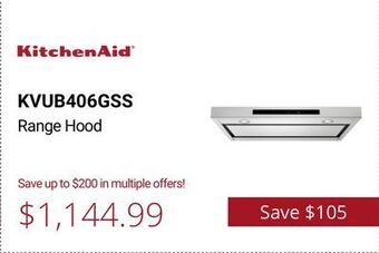 Canadian Appliance Source Kitchenaid range hood offer