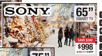 Bad Boy Superstore Sony 65" 4k hdr led tv offer