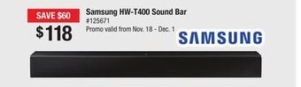 Bad Boy Superstore Samsung hw-t400 sound bar offer