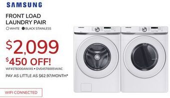 Goemans Appliances Front load laundry pair offer