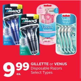Rexall Gillette or venus disposable razors offer