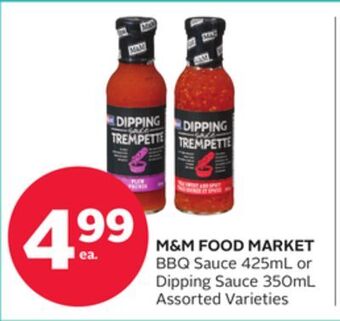 Rexall M & m food market bbq sauce 425ml or dipping sauce 350ml offer