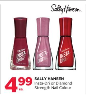 Rexall Sally hansen insta-dri or diamond strength nail colour offer