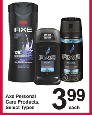 Pharmasave Axe personal care products offer