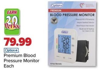 PharmaChoice Option+ premium blood pressure monitor offer
