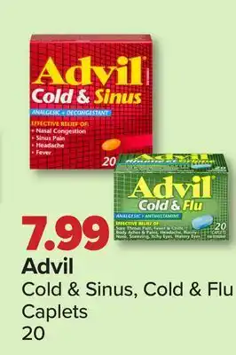 PharmaChoice Advil cold & sinus, cold & flu caplets offer